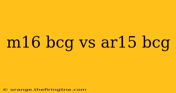 m16 bcg vs ar15 bcg