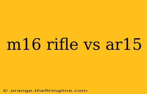 m16 rifle vs ar15