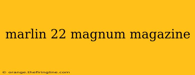 marlin 22 magnum magazine