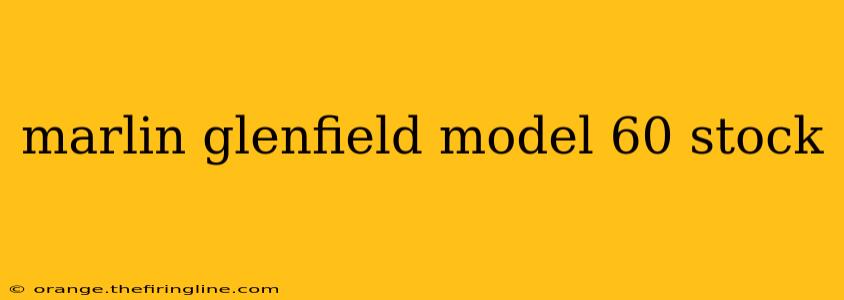 marlin glenfield model 60 stock