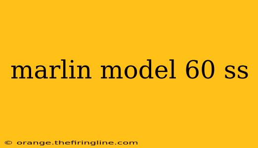 marlin model 60 ss