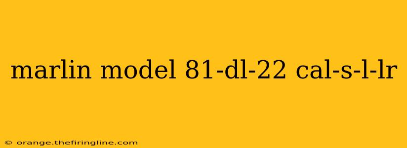 marlin model 81-dl-22 cal-s-l-lr