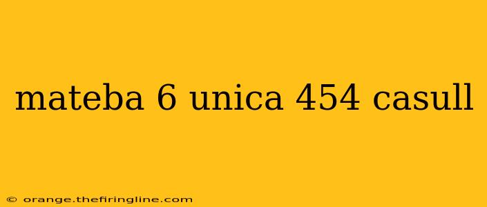 mateba 6 unica 454 casull