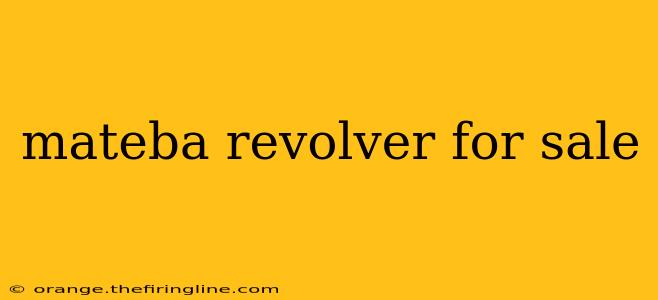 mateba revolver for sale