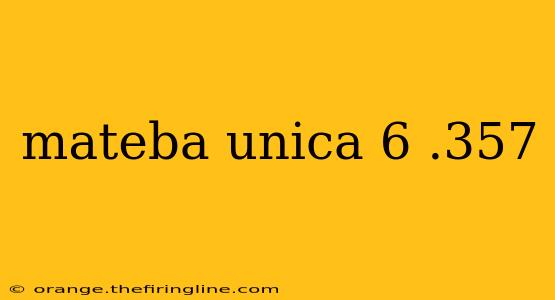 mateba unica 6 .357