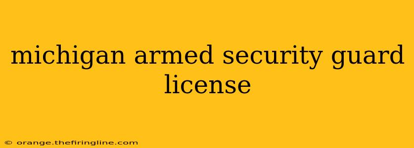 michigan armed security guard license