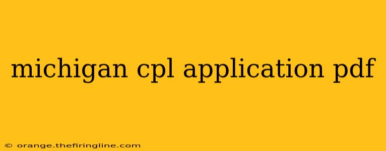 michigan cpl application pdf