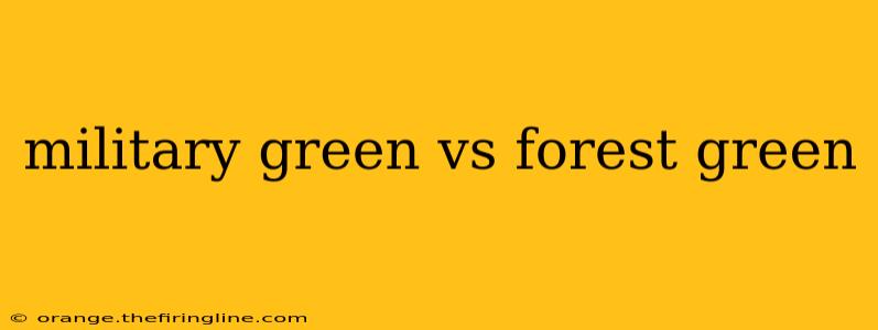 military green vs forest green