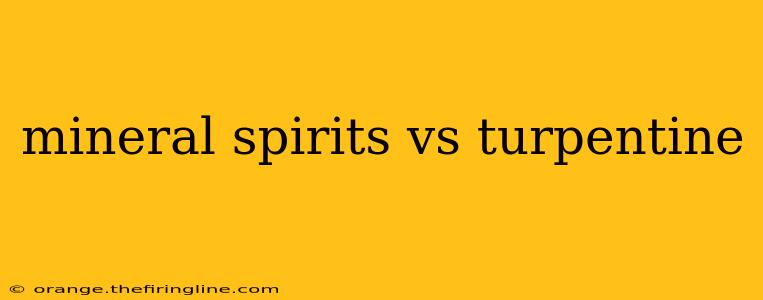 mineral spirits vs turpentine