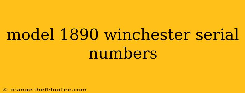 model 1890 winchester serial numbers