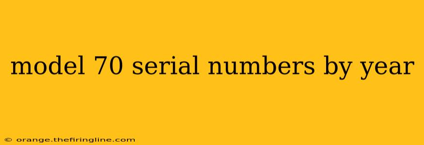 model 70 serial numbers by year