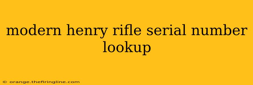 modern henry rifle serial number lookup