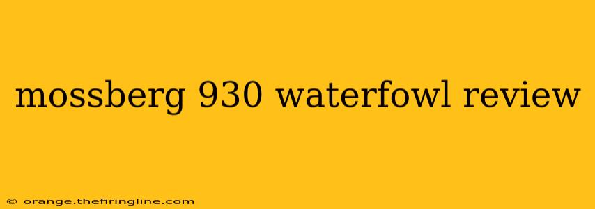 mossberg 930 waterfowl review