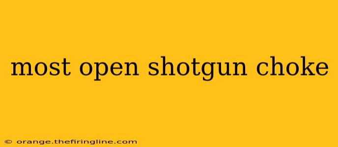 most open shotgun choke