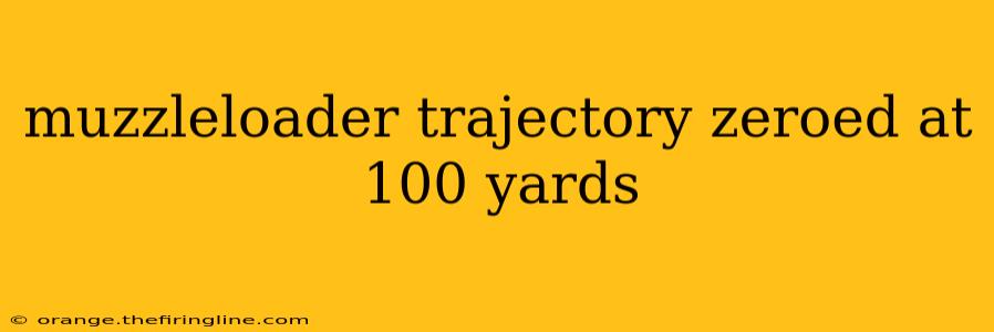 muzzleloader trajectory zeroed at 100 yards