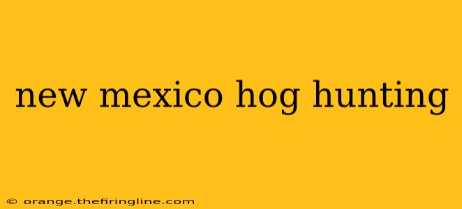 new mexico hog hunting