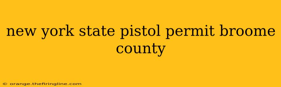 new york state pistol permit broome county