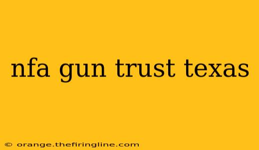 nfa gun trust texas