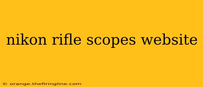 nikon rifle scopes website