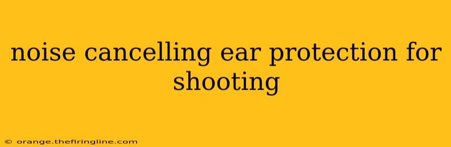 noise cancelling ear protection for shooting