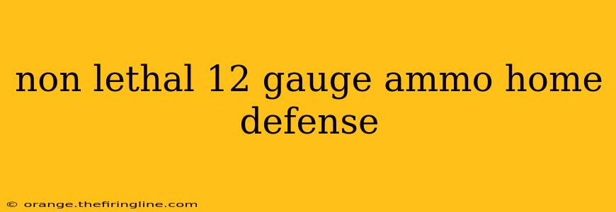 non lethal 12 gauge ammo home defense