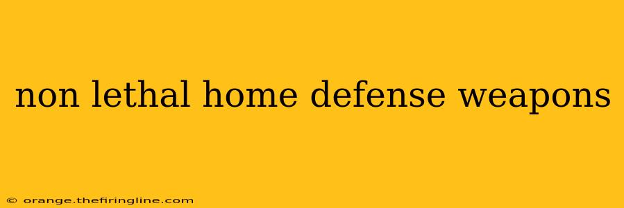 non lethal home defense weapons