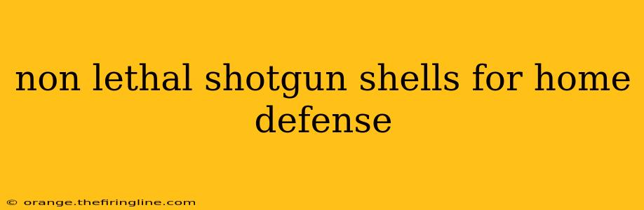 non lethal shotgun shells for home defense