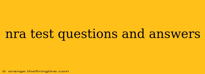 nra test questions and answers