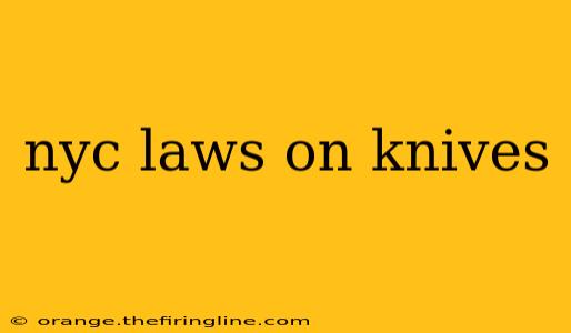 nyc laws on knives