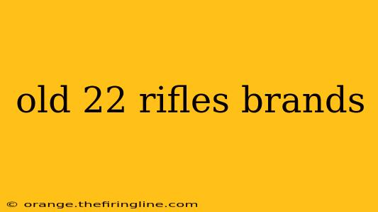 old 22 rifles brands