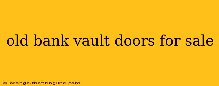 old bank vault doors for sale