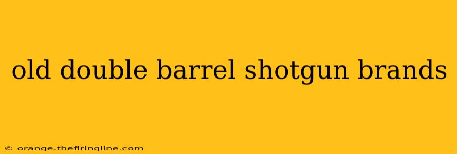 old double barrel shotgun brands