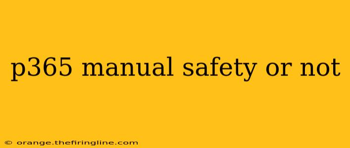 p365 manual safety or not