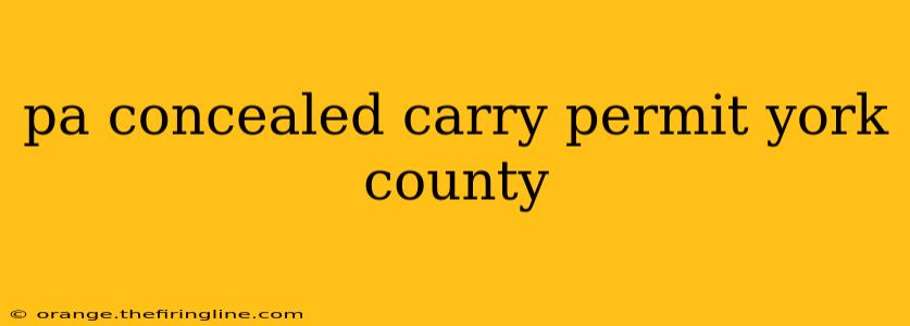 pa concealed carry permit york county