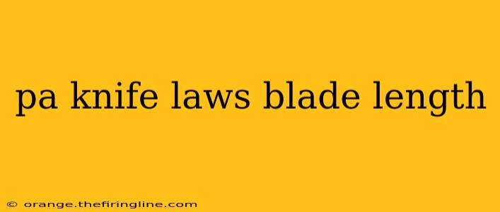 pa knife laws blade length