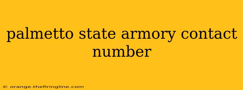 palmetto state armory contact number