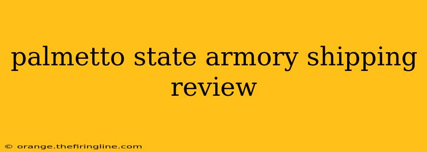 palmetto state armory shipping review