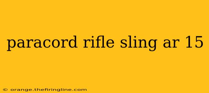 paracord rifle sling ar 15