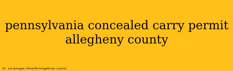 pennsylvania concealed carry permit allegheny county