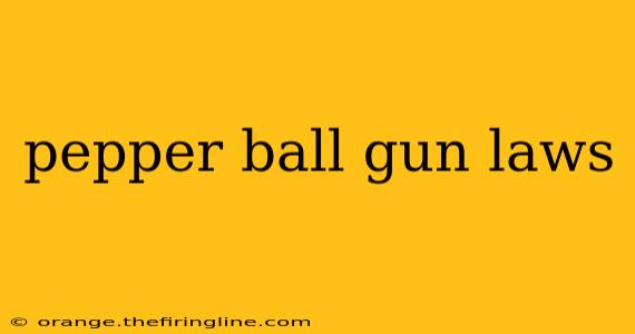 pepper ball gun laws