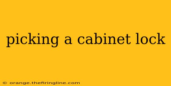 picking a cabinet lock