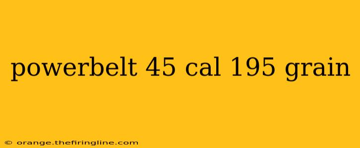 powerbelt 45 cal 195 grain