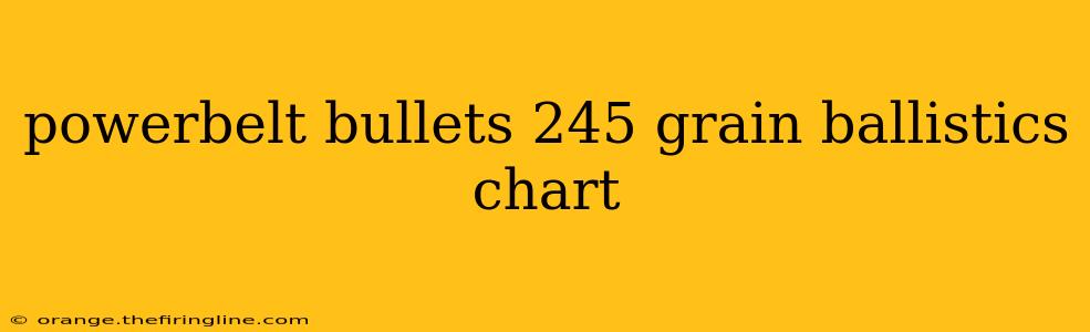 powerbelt bullets 245 grain ballistics chart