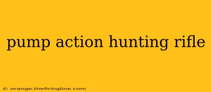 pump action hunting rifle