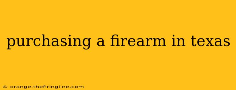 purchasing a firearm in texas