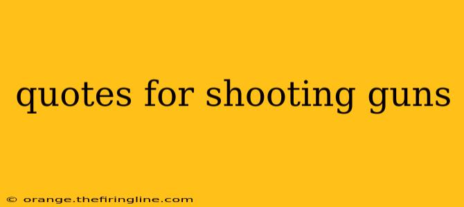 quotes for shooting guns