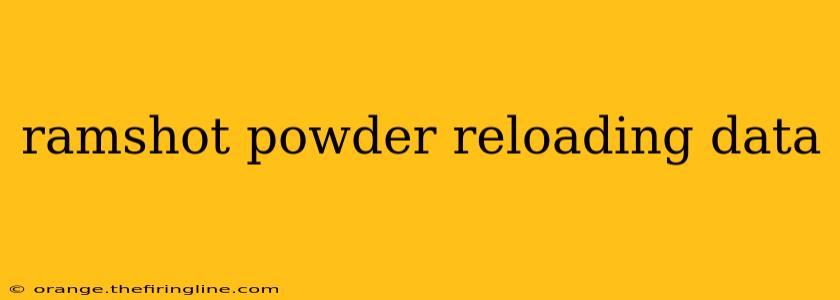 ramshot powder reloading data