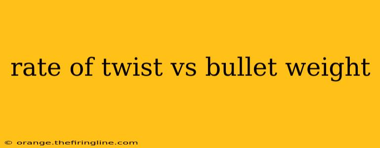 rate of twist vs bullet weight