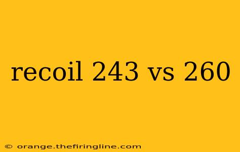 recoil 243 vs 260