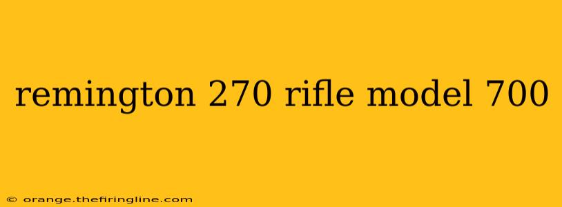 remington 270 rifle model 700